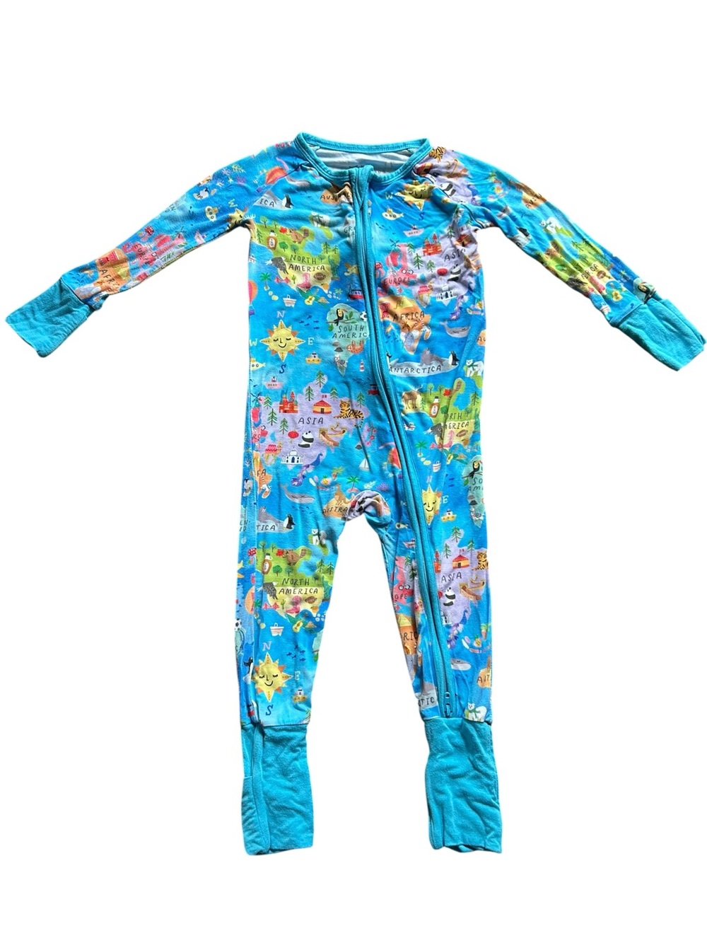 Little sleepies 6-12 Month around the world zippy